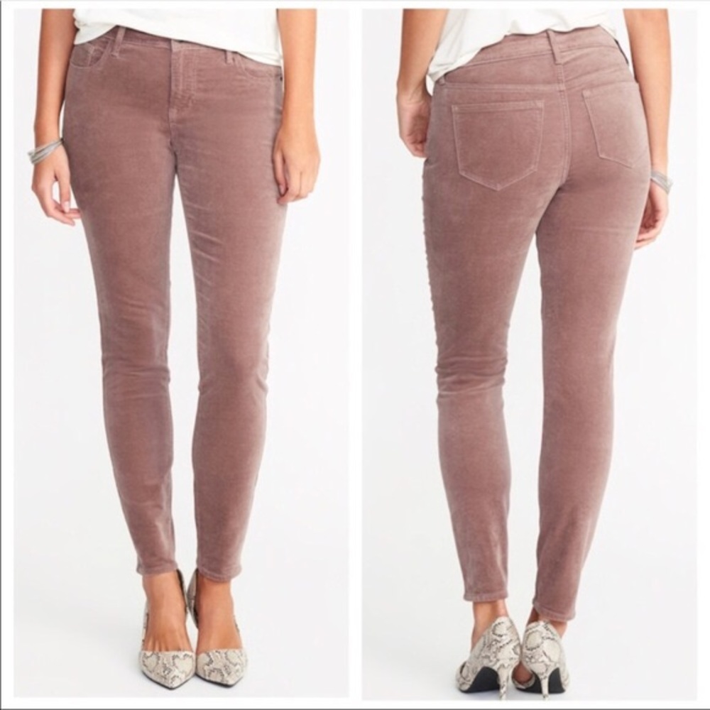 Old Navy Mid-Rise Velvet Rockstar Super Skinny